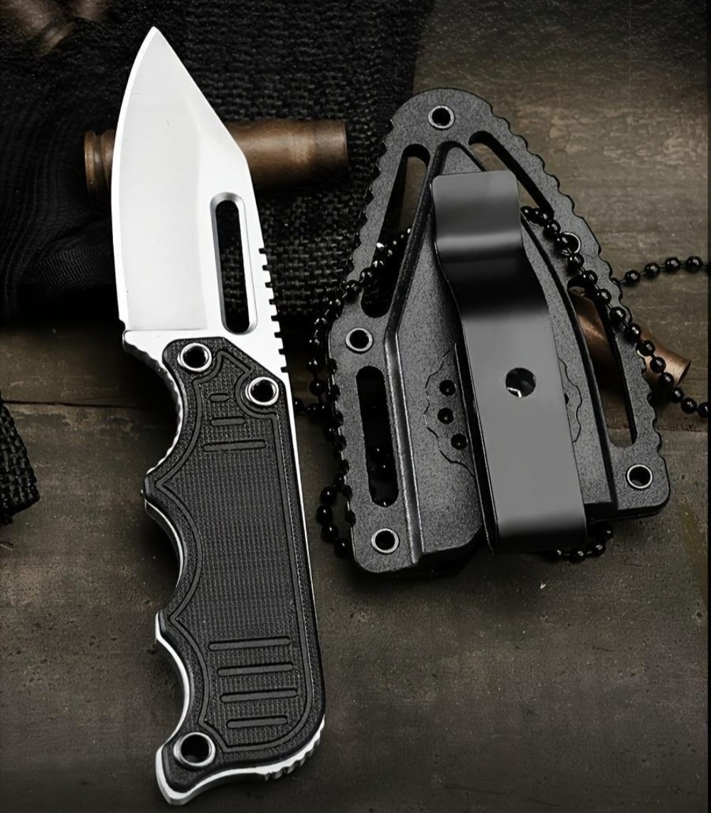 Edc Carry Fixed Blade Knife - Portable Neck Knife with Kydex Sheath
