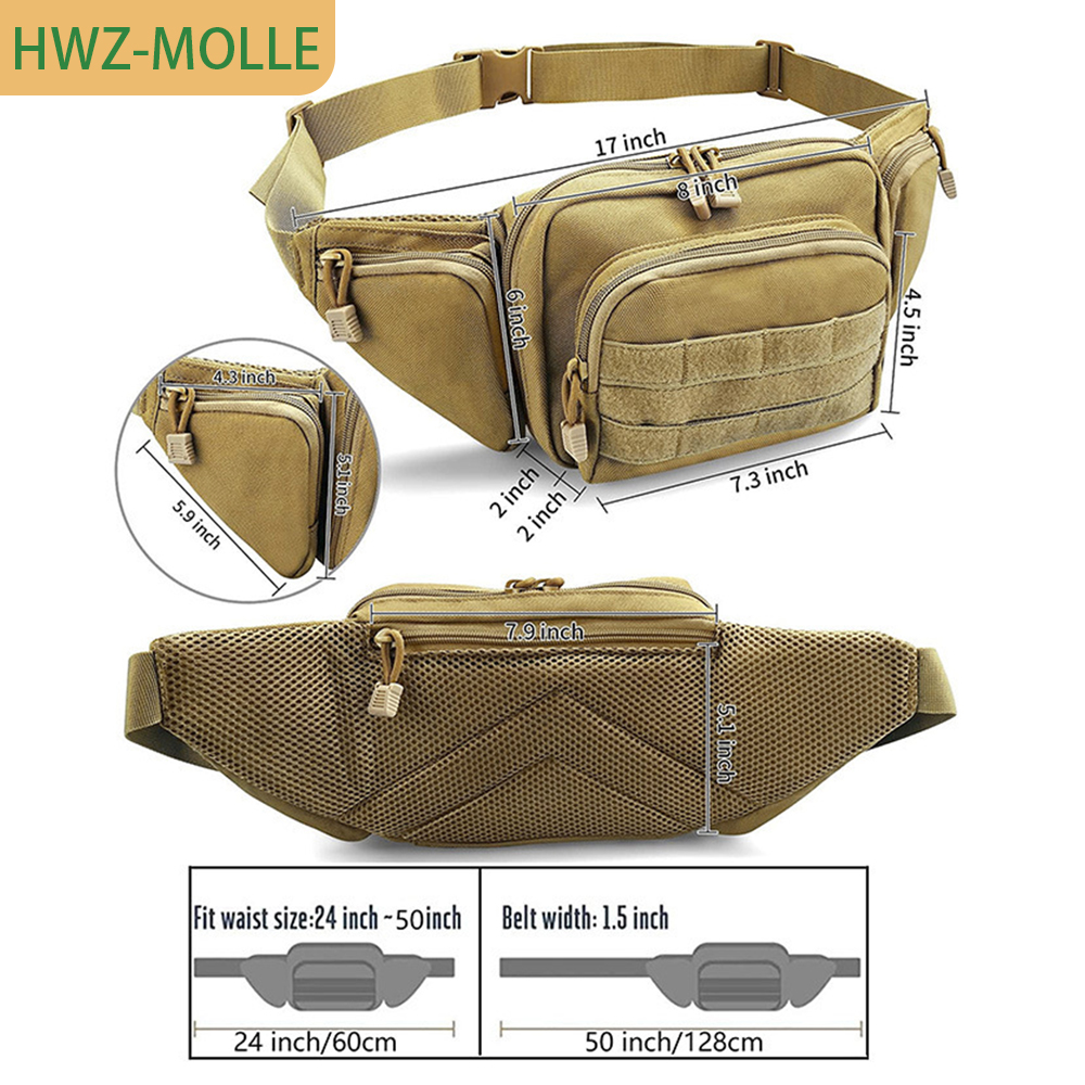 Tactical Molle Fanny Pack Wais - مراجعة Edc Carry Fanny Pack وسعره