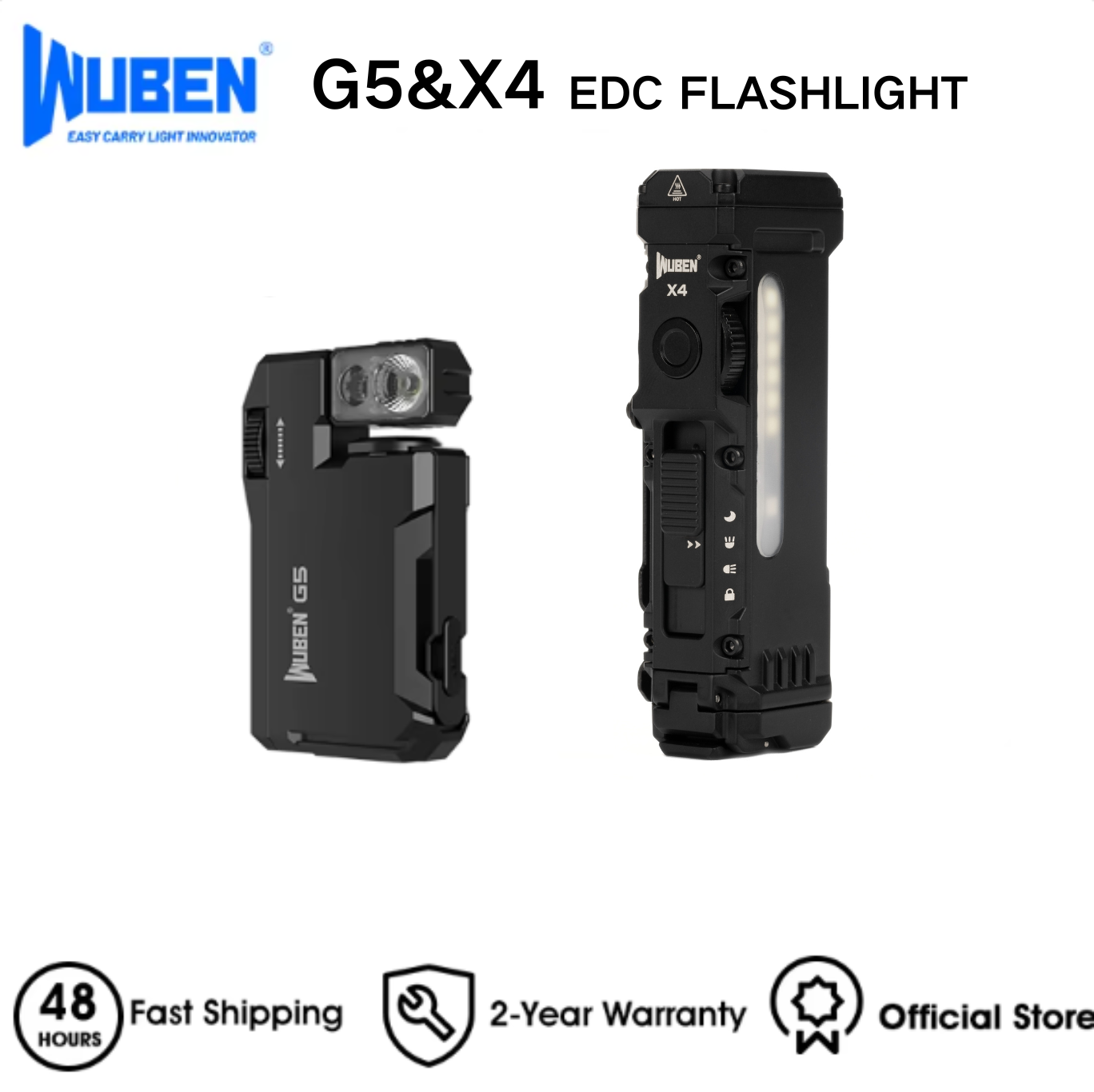 WUBEN X4 & G5 EDC Flashlight B - مراجعة Edc Carry Flashlight وسعره
