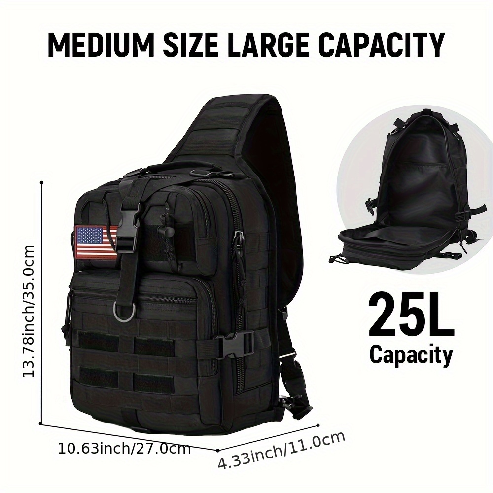 1pc 6.6gal Tactical Sling Back - مراجعة Edc Front Carry Bag وسعره
