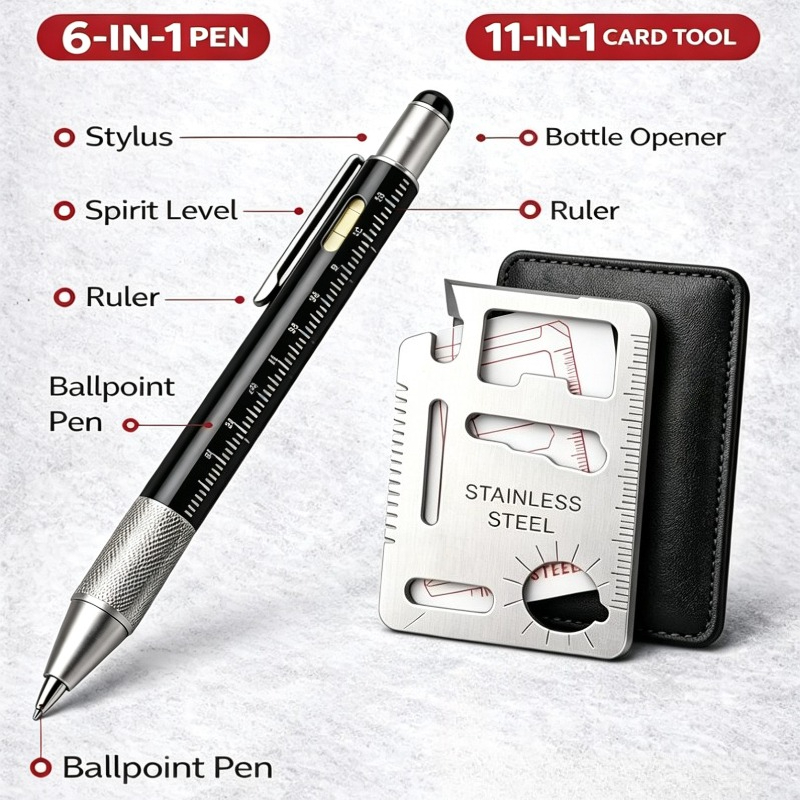 Men Gifts 6-in-1 Multitool Pen - مراجعة Edc Every Day Carry おもちゃ وسعره