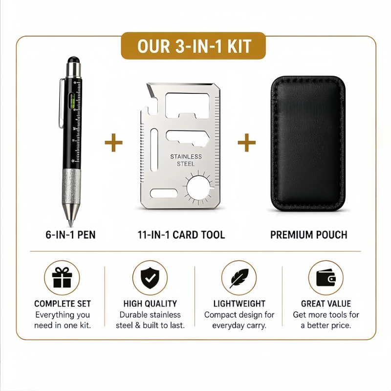 Men Gifts 6-in-1 Multitool Pen - مراجعة Edc Every Day Carry おもちゃ وسعره