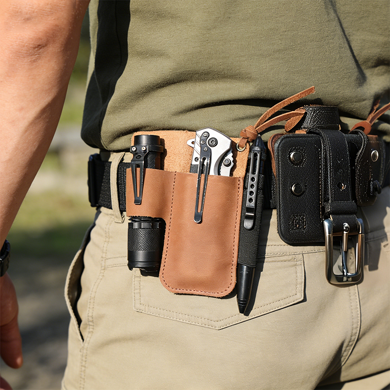 EDC Leather Flashlight Tool Ho - مراجعة Edc Carry Pouch وسعره