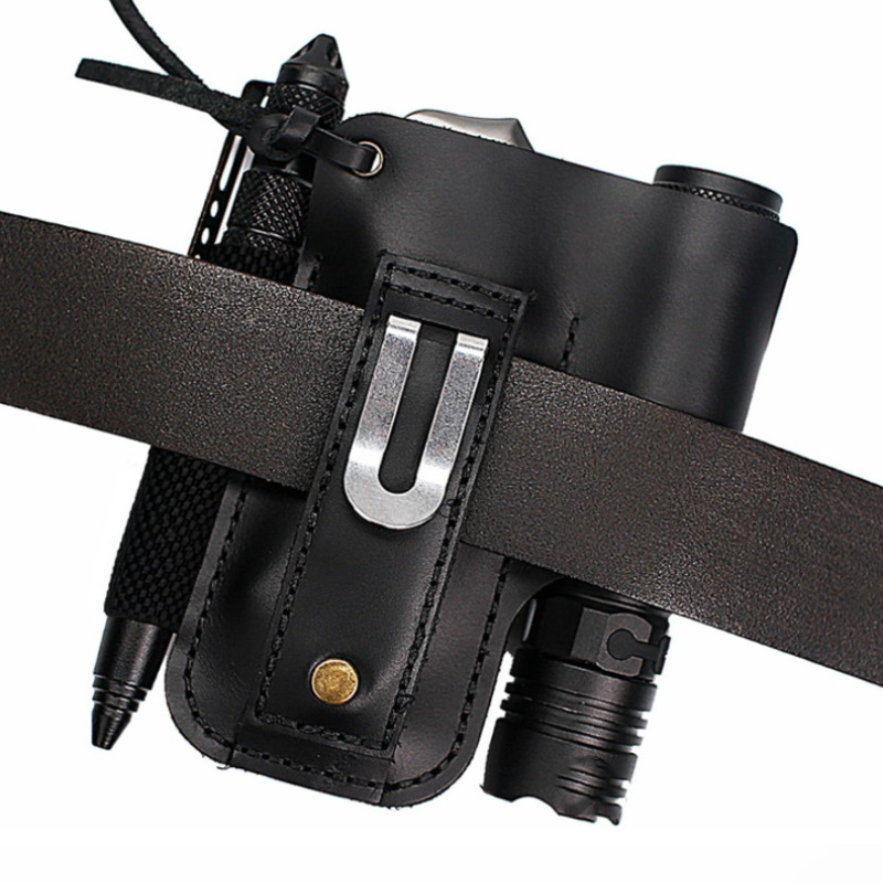 EDC Leather Flashlight Tool Ho - مراجعة Edc Carry Pouch وسعره