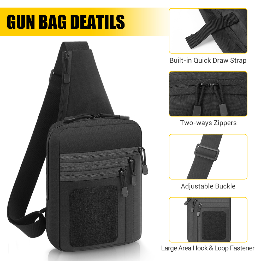 Tactical Pistol Gun Bag Concea - مراجعة Edc Concealed Carry Holster وسعره