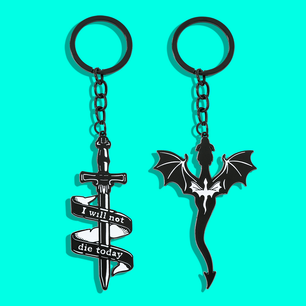 Fourth Wing Black Dragon Keych - مراجعة Carabiner Keychain وسعره