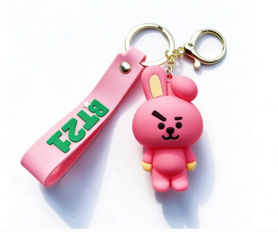 New BT21 Koya RJ Shooky Cooky  - مراجعة Carabiner Keychain وسعره