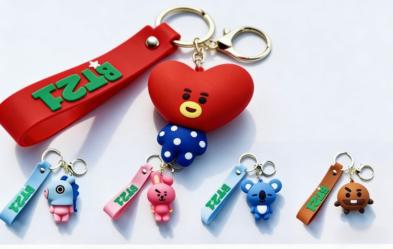New BT21 Koya RJ Shooky Cooky  - مراجعة Carabiner Keychain وسعره