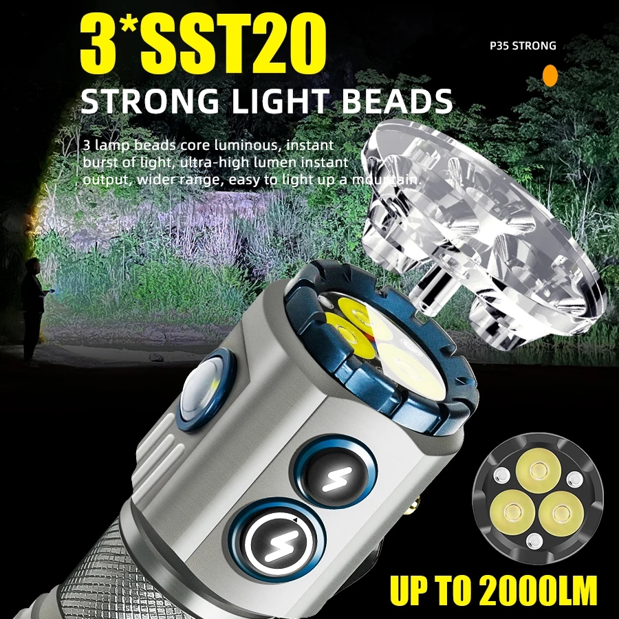 Powerful 2000LM EDC Flashlight - مراجعة Edc Carry Flashlight وسعره