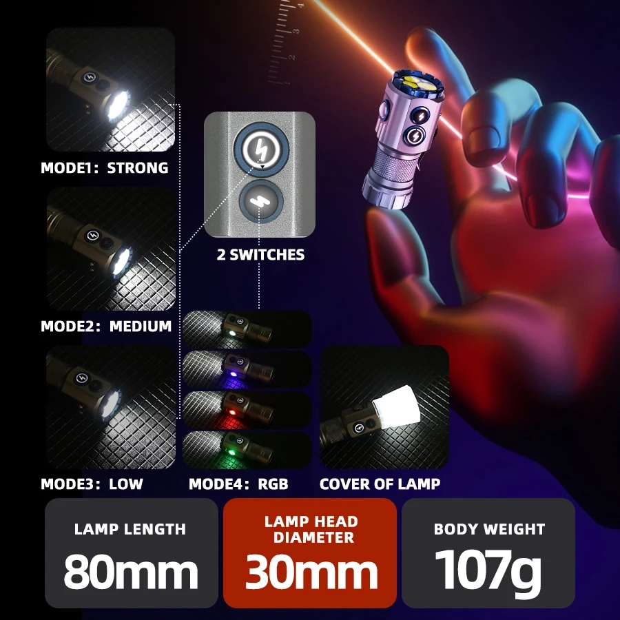 Powerful 2000LM EDC Flashlight - مراجعة Edc Carry Flashlight وسعره