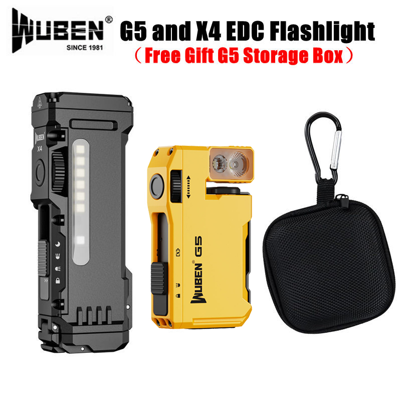 WUBEN G5 & X4 EDC Flashlight R - مراجعة Edc Carry Flashlight وسعره