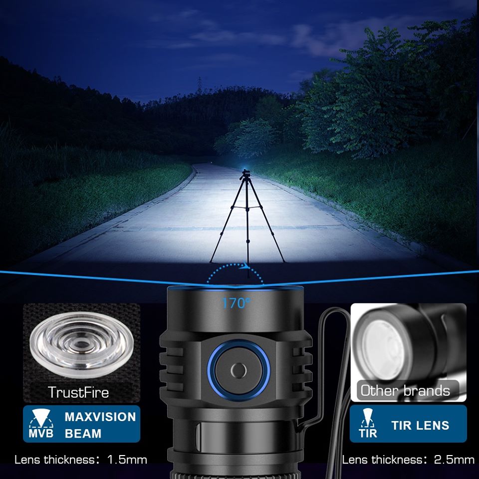 Trustfire MC1 Usb Rechargeable - مراجعة Edc Carry Flashlight وسعره