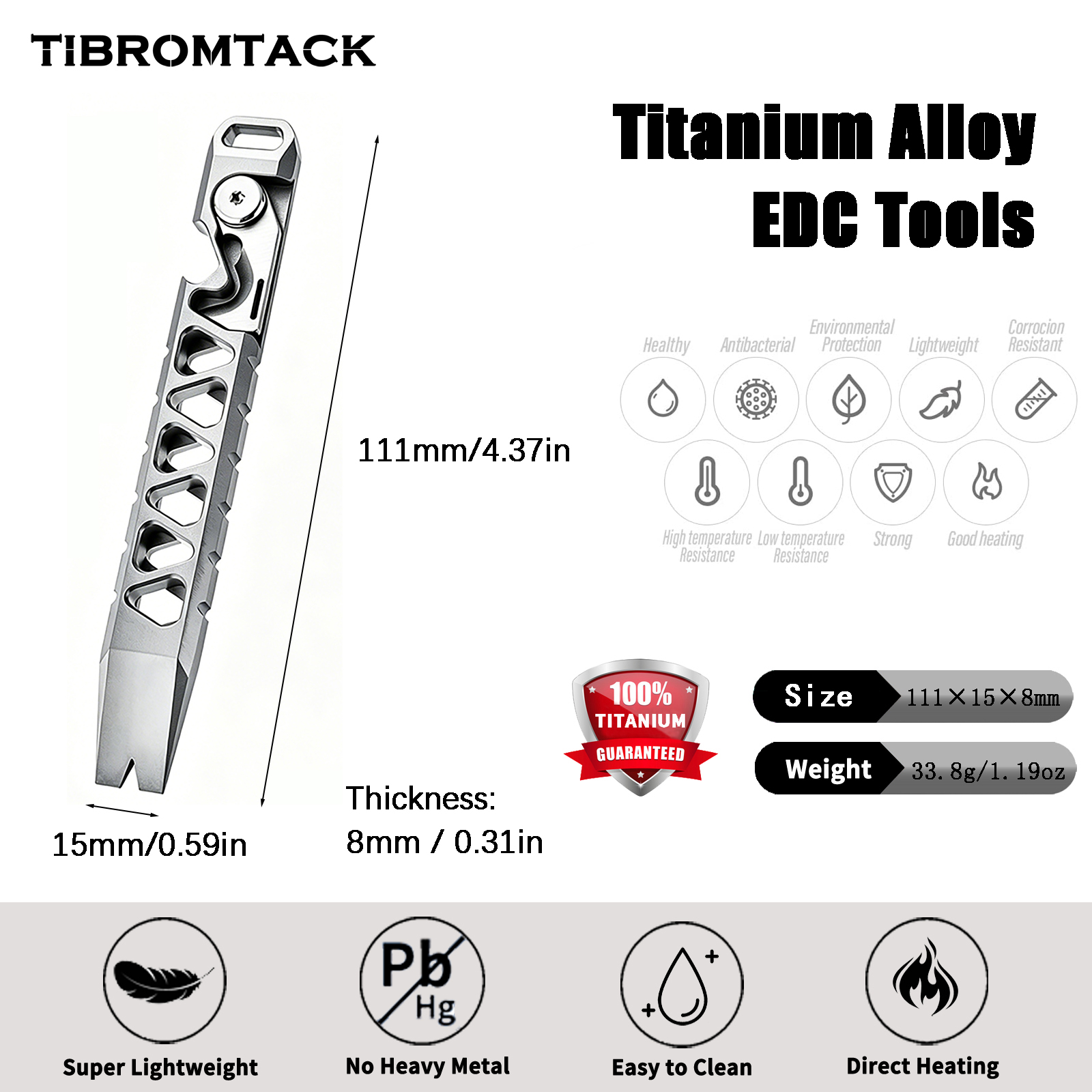 TIBROMTACK Titanium Multi-Func - مراجعة Edc Every Day Carry おもちゃ وسعره