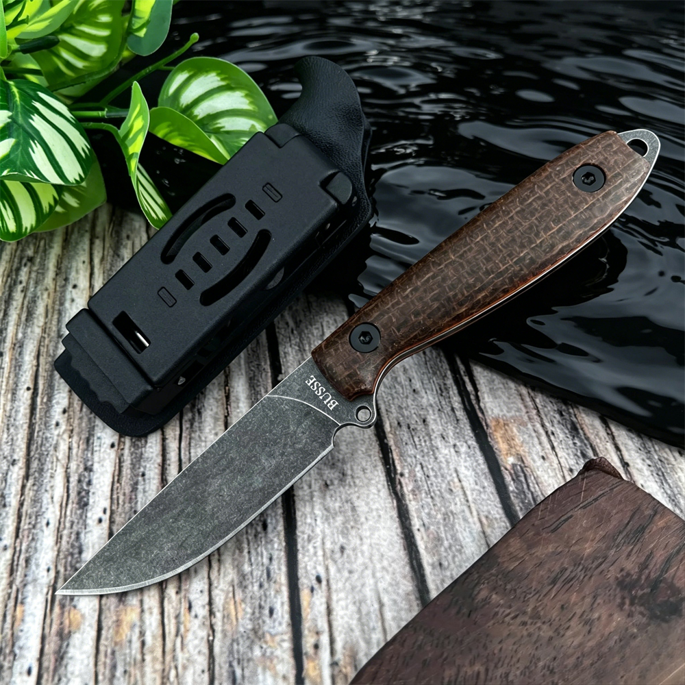 Micarta Grip Fixed Blade EDC K - مراجعة Edc Carry Fixed Blade Knife وسعره