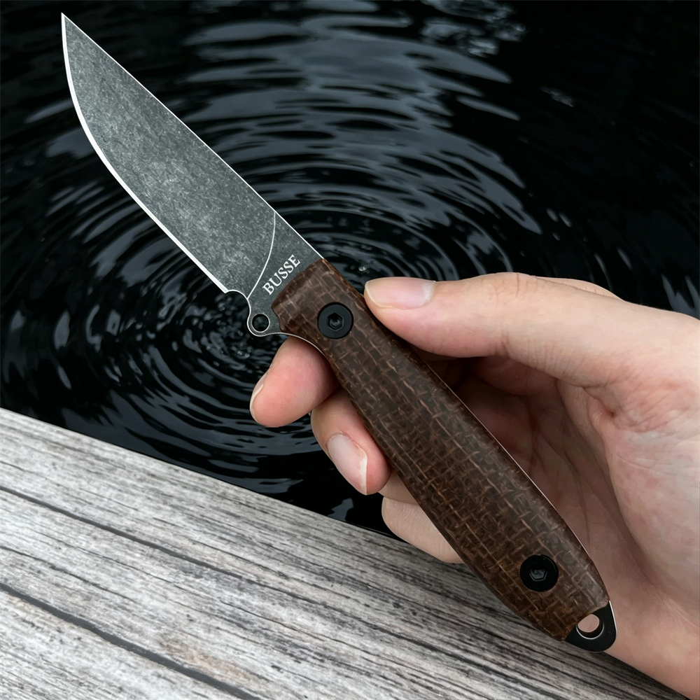 Micarta Grip Fixed Blade EDC K - مراجعة Edc Carry Fixed Blade Knife وسعره