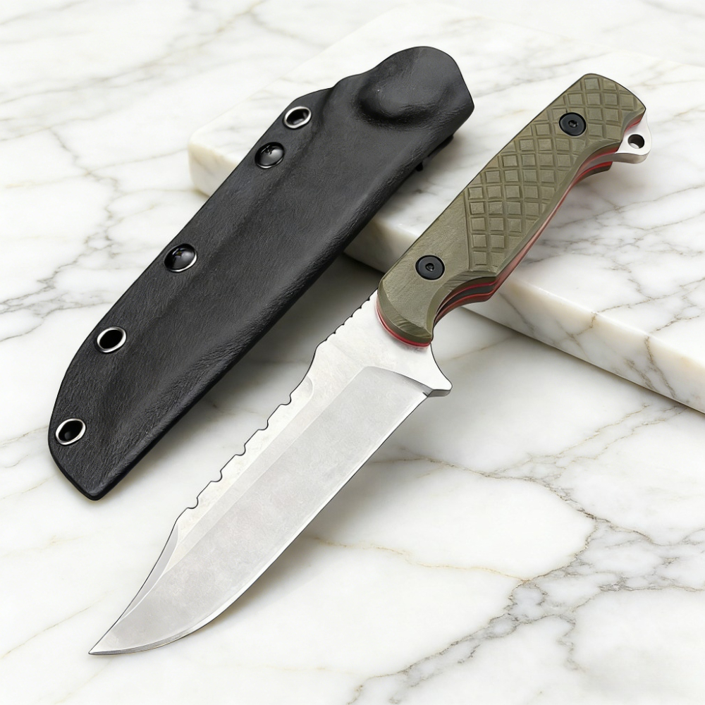 Multi-purpose Full Tang Fixed  - مراجعة Edc Carry Fixed Blade Knife وسعره