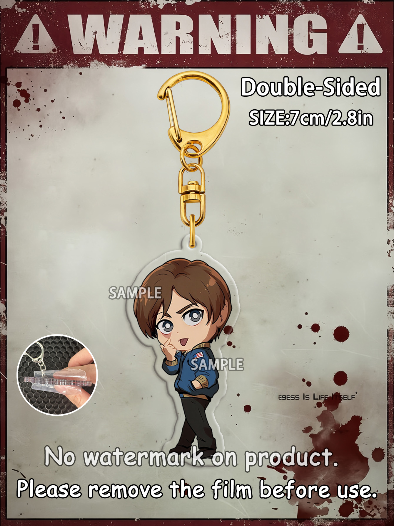 Leon Keychain，Biohazard 4 Keyc - مراجعة Carabiner Keychain وسعره