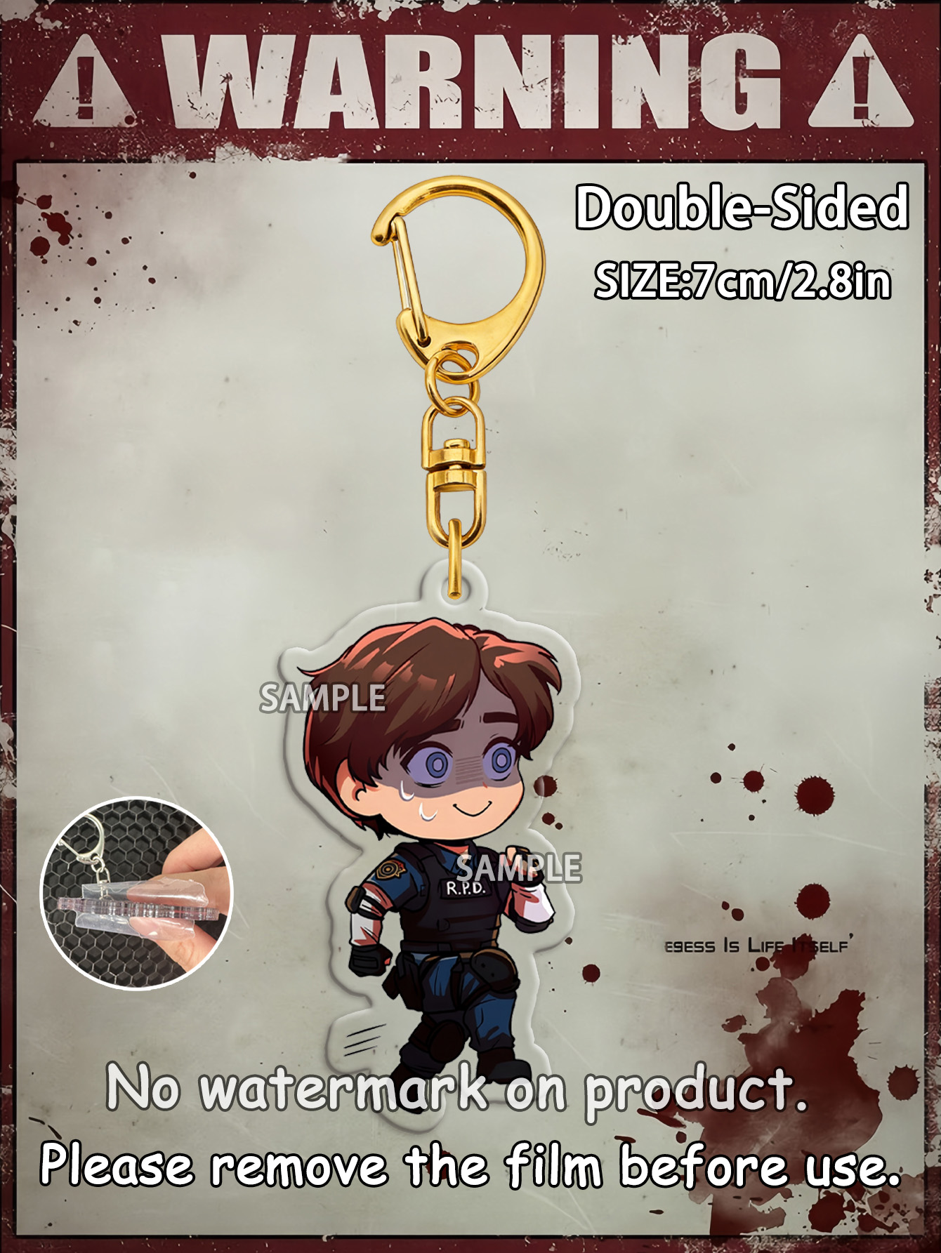 Leon Keychain，Biohazard 4 Keyc - مراجعة Carabiner Keychain وسعره