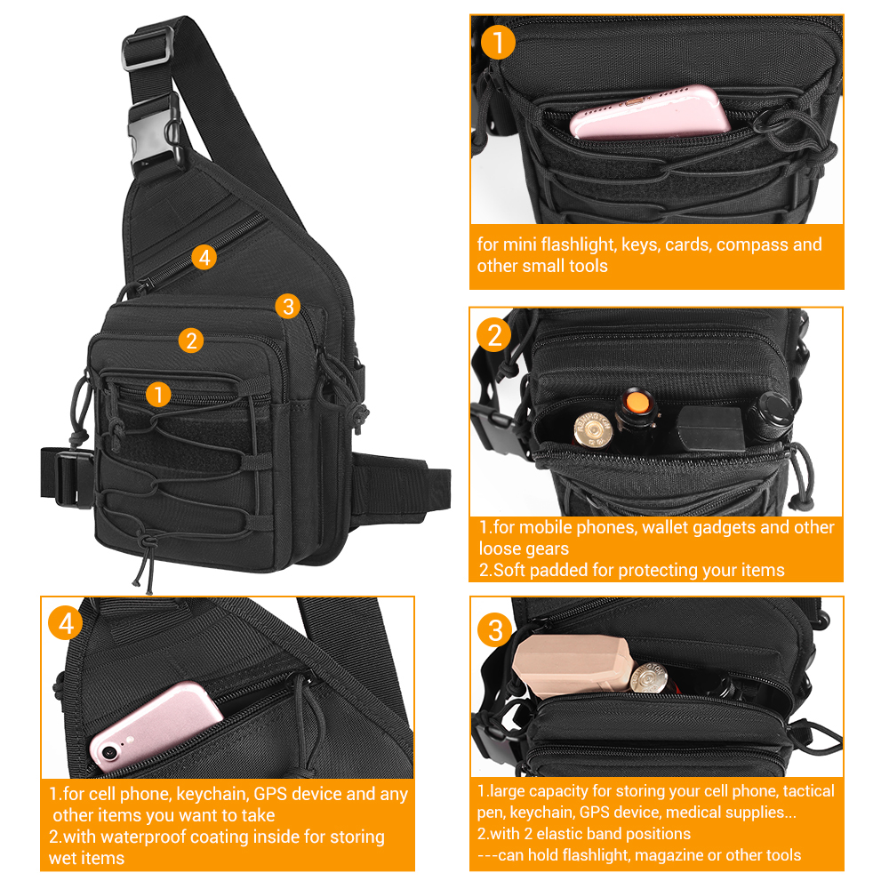 Tactical Gun Bag EDC Shoulder  - مراجعة Edc Concealed Carry Holster وسعره