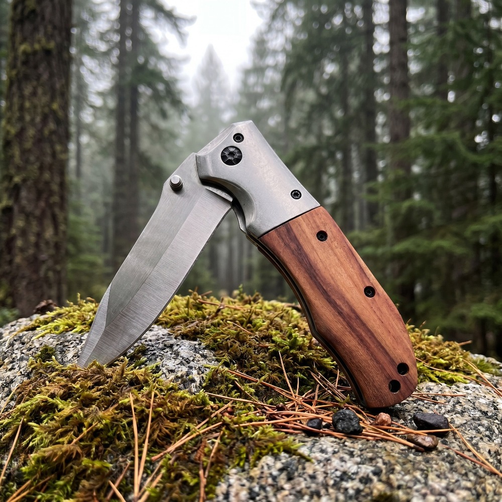 DA51 Portable Wooden Handle Fo - مراجعة Edc Every Day Carry おもちゃ وسعره