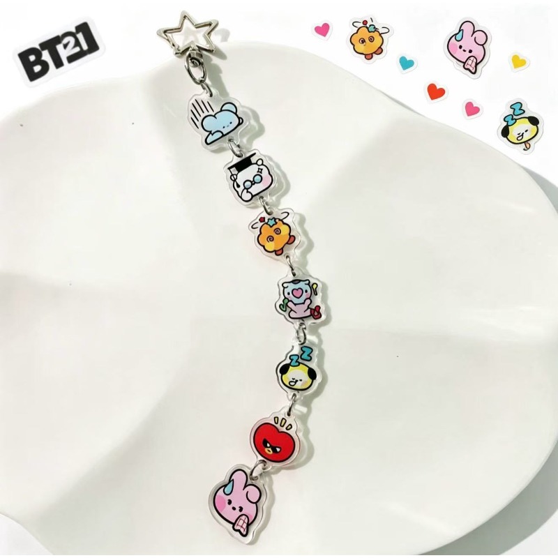 BT21 Cooky RJ Mang Chimmy Tata - مراجعة Carabiner Keychain وسعره
