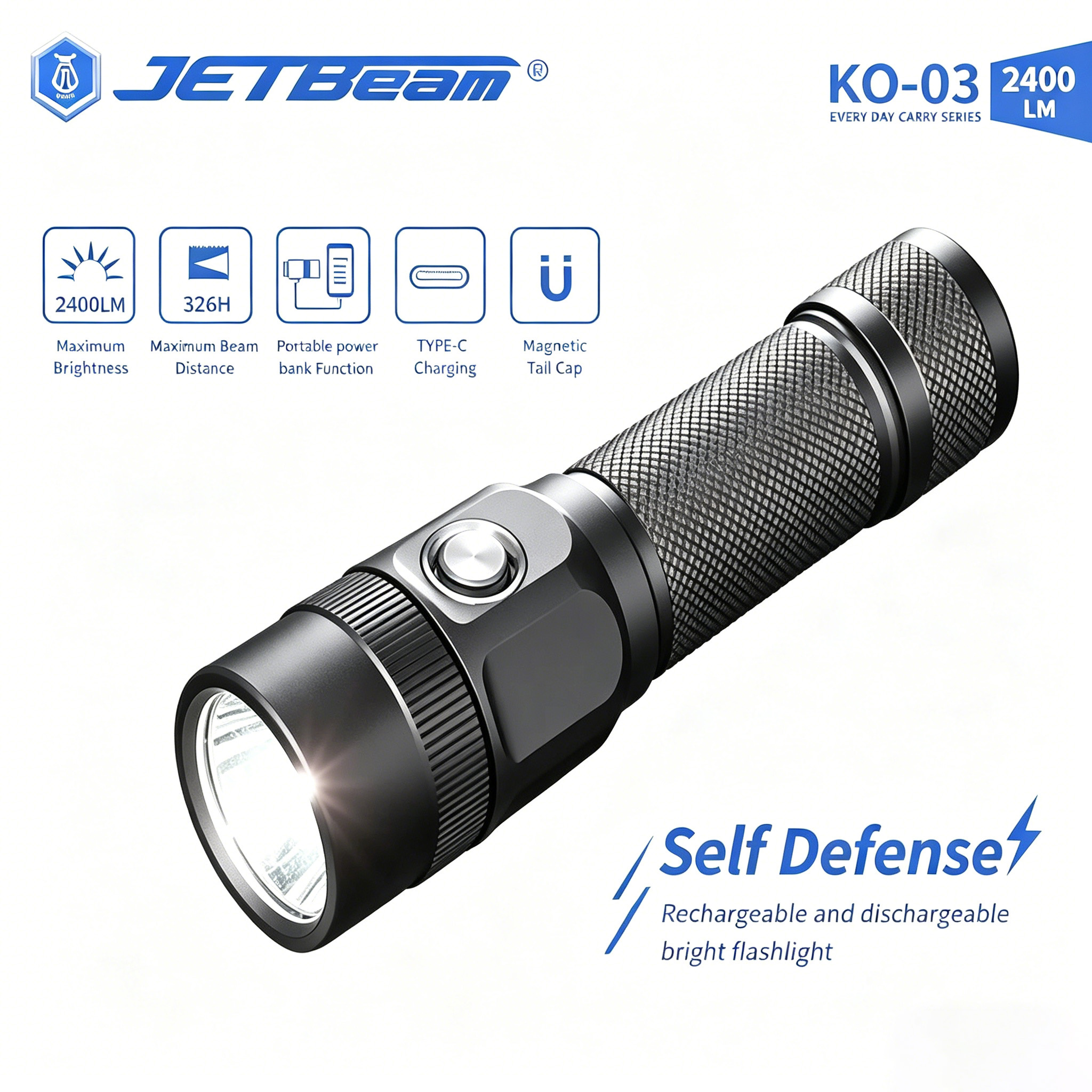 Jetbeam KO-03 EDC Flashlight 2 - مراجعة Edc Carry Flashlight وسعره