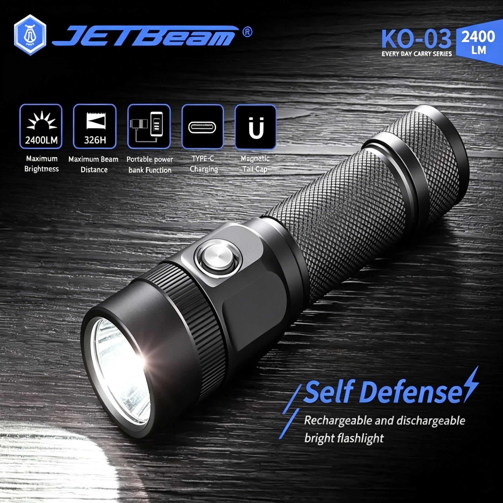 Jetbeam KO-03 EDC Flashlight 2 - مراجعة Edc Carry Flashlight وسعره