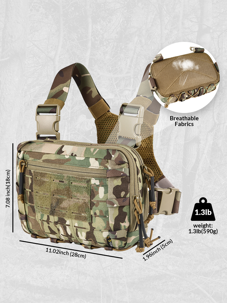VOTAGOO 2L Tactical Chest Bag  - مراجعة Edc Carry Belt وسعره