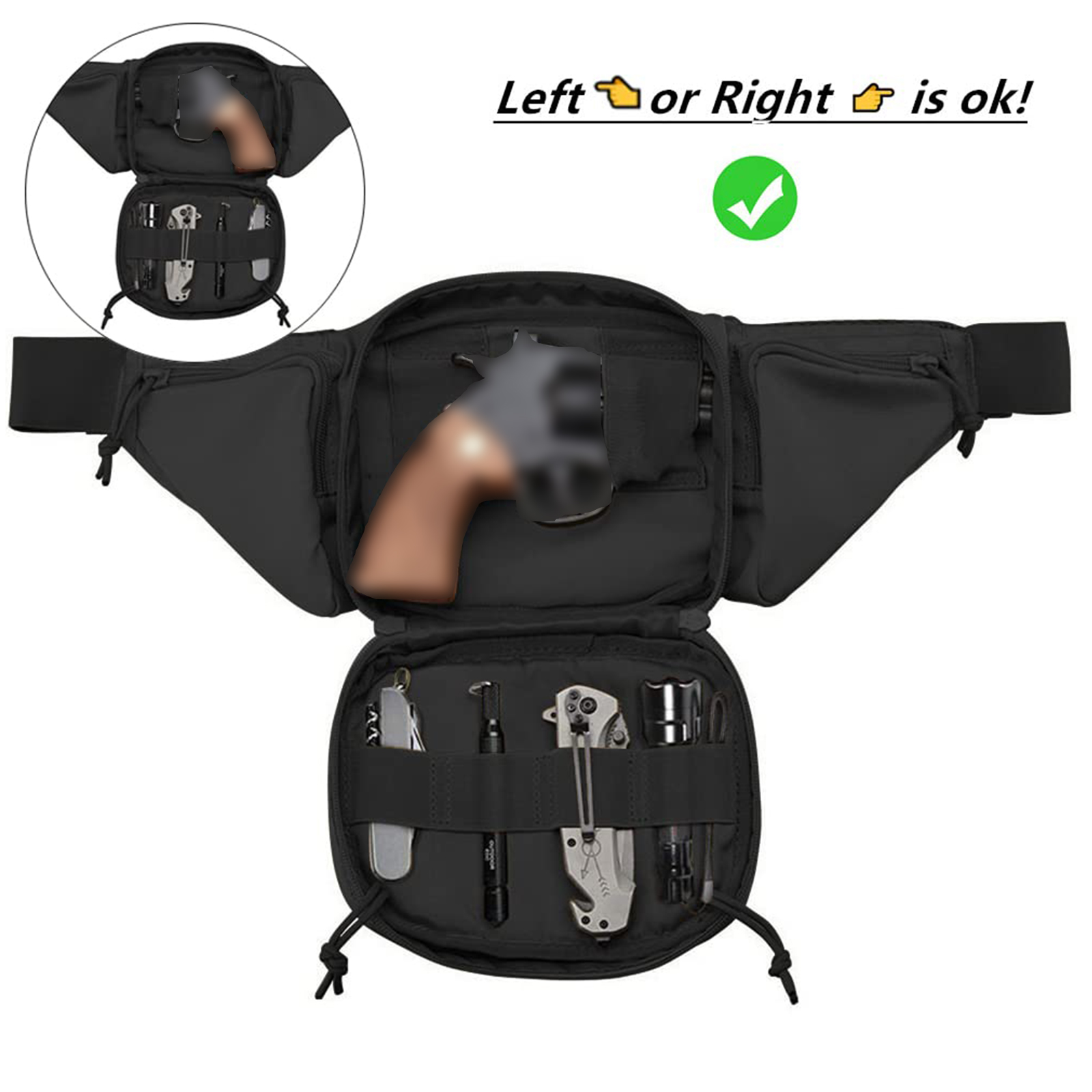 Tactical Fanny Pack Gun Holste - مراجعة Edc Concealed Carry Holster وسعره