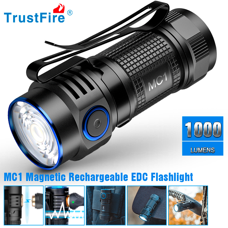 Trustfire MC1 Usb Rechargeable - مراجعة Edc Carry Flashlight وسعره