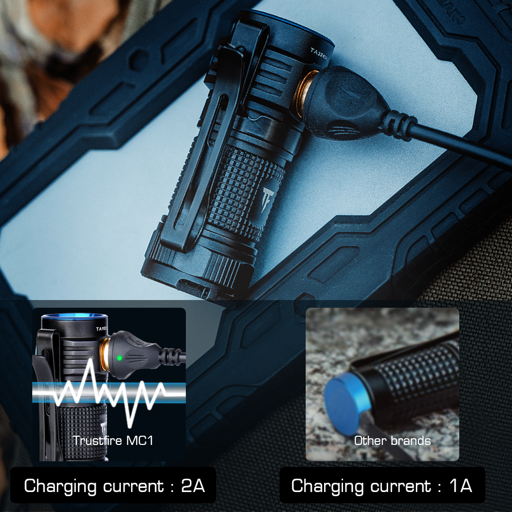 Trustfire MC1 Usb Rechargeable - مراجعة Edc Carry Flashlight وسعره